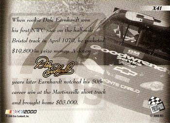 2000 Press Pass VIP - Explosives #X41 Dale Earnhardt's Car Back