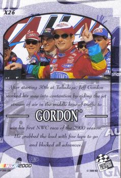 2000 Press Pass VIP - Explosives #X26 2000 Talladega - Jeff Gordon Back