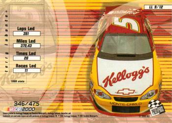2000 Press Pass VIP - Lap Leaders Explosives Lasers #LL 9 Terry Labonte Back