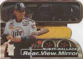 2000 Press Pass VIP - Rear View Mirror Explosives Laser Die Cuts #RV 2 Rusty Wallace Front