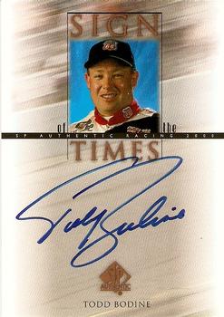 2000 SP Authentic - Sign of the Times #TB Todd Bodine Front