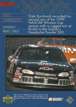 2000 Upper Deck Victory Circle - UD Exclusives Level 1 Silver #70 Dale Earnhardt Back