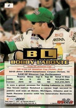 2000 Wheels High Gear - First Gear #2 Bobby Labonte Back