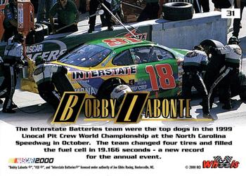2000 Wheels High Gear - First Gear #31 Bobby Labonte Back