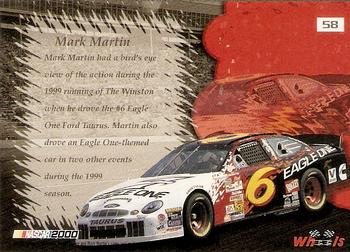 2000 Wheels High Gear - First Gear #58 Mark Martin Back
