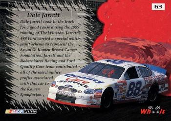 2000 Wheels High Gear - First Gear #63 Dale Jarrett Back