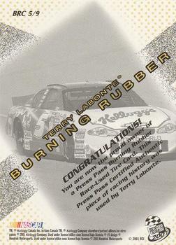 2001 Press Pass - Burning Rubber Cars #BRC 5 Terry Labonte Back