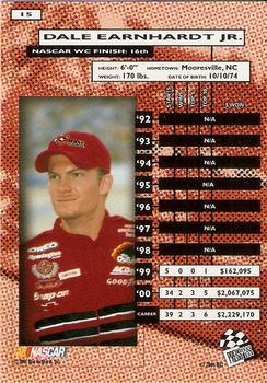 2001 Press Pass - Millennium #15 Dale Earnhardt Jr. Back