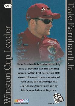 2001 Press Pass Optima - Gold #G41 Dale Earnhardt Jr. Back