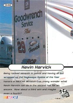 2001 Press Pass Stealth - Gold #G36 Kevin Harvick Back