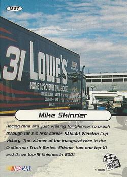 2001 Press Pass Stealth - Gold #G37 Mike Skinner Back
