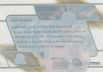 2001 Press Pass Stealth - Lap Leaders Clear #LL 6 Matt Kenseth Back