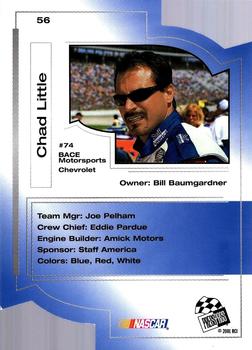 2001 Press Pass Trackside - Die Cuts #56 Chad Little Back