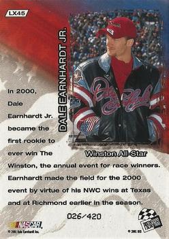 2001 Press Pass VIP - Laser Explosive #LX45 Dale Earnhardt Jr. Back