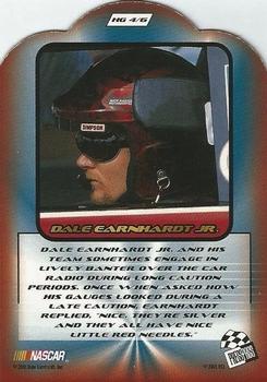 2001 Press Pass VIP - Head Gear Die Cuts #HG 4 Dale Earnhardt Jr. Back