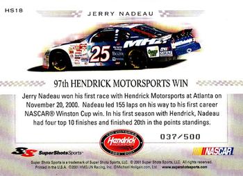 2001 Super Shots Hendrick Motorsports - Silver #HS18 Jerry Nadeau Back