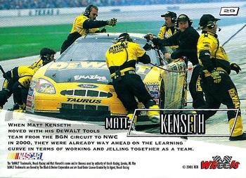 2001 Wheels High Gear - First Gear #29 Matt Kenseth Back