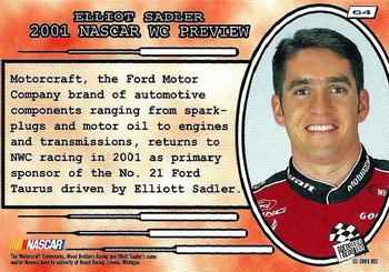 2001 Wheels High Gear - First Gear #64 Elliott Sadler Back
