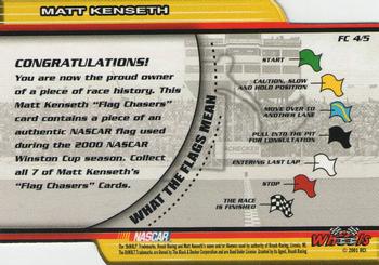 2001 Wheels High Gear - Flag Chasers Green #FC 4 Matt Kenseth Back