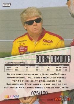 2001 Wheels High Gear - MPH #20 Bobby Hamilton Back