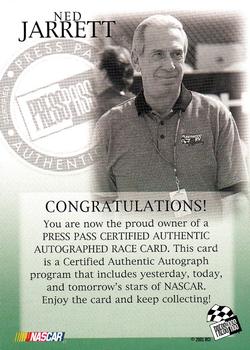 2002 Press Pass - Autographs #NNO Ned Jarrett Back