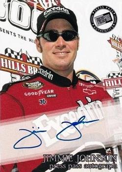 2002 Press Pass - Autographs #NNO Jimmie Johnson Front