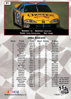 2002 Press Pass - Platinum #P1 John Andretti Back
