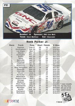 2002 Press Pass - Platinum #P51 Hank Parker Jr. Back