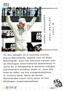 2002 Press Pass - Platinum #P73 Kerry Earnhardt Back