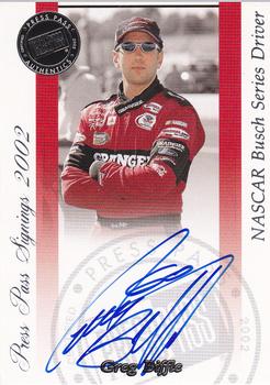 2002 Press Pass - Signings #NNO Greg Biffle Front