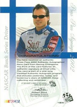 2002 Press Pass - Signings #NNO Chad Little Back