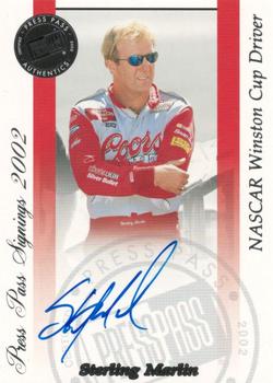 2002 Press Pass - Signings #NNO Sterling Marlin Front