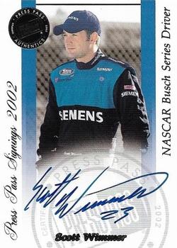 2002 Press Pass - Signings #NNO Scott Wimmer Front