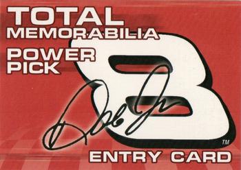 2002 Press Pass - Total Memorabilia Power Pick #TM 1 Dale Earnhardt Jr. Front