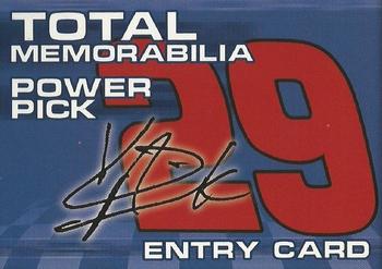 2002 Press Pass - Total Memorabilia Power Pick #TM 3 Kevin Harvick Front