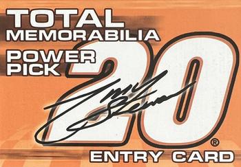 2002 Press Pass - Total Memorabilia Power Pick #TM 8 Tony Stewart Front