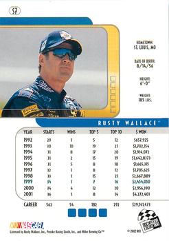 2002 Press Pass Eclipse - Solar Eclipse #S7 Rusty Wallace Back