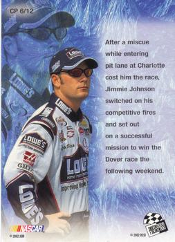 2002 Press Pass Optima - Cool Persistence #CP 6 Jimmie Johnson Back