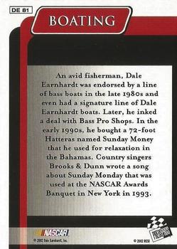 2002 Press Pass Optima - Dale Earnhardt Profiles #DE 81 Dale Earnhardt Back