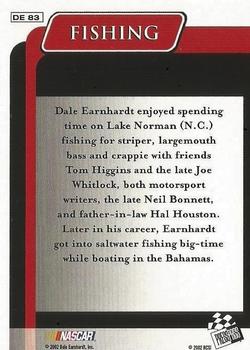2002 Press Pass Optima - Dale Earnhardt Profiles #DE 83 Dale Earnhardt Back