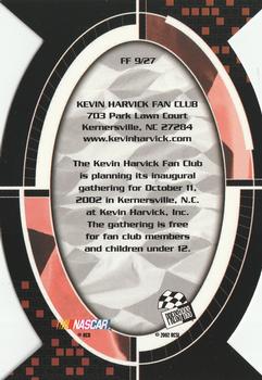 2002 Press Pass Optima - Fan Favorite #FF 9 Kevin Harvick Back