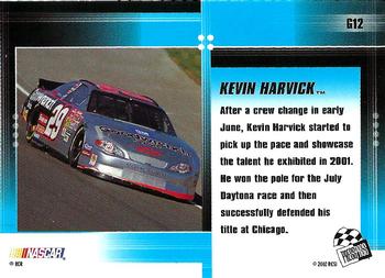 2002 Press Pass Optima - Gold #G12 Kevin Harvick Back