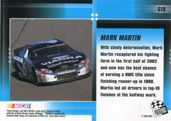 2002 Press Pass Optima - Gold #G19 Mark Martin Back
