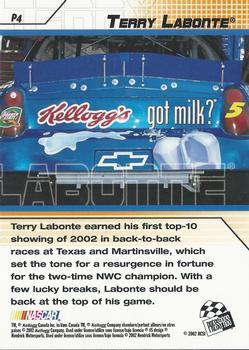 2002 Press Pass Stealth - Gold #P4 Terry Labonte Back