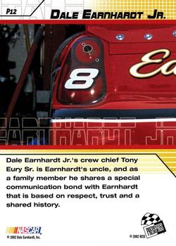 2002 Press Pass Stealth - Gold #P12 Dale Earnhardt Jr. Back