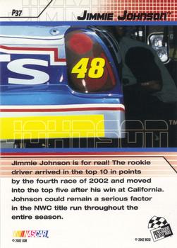 2002 Press Pass Stealth - Gold #P37 Jimmie Johnson Back