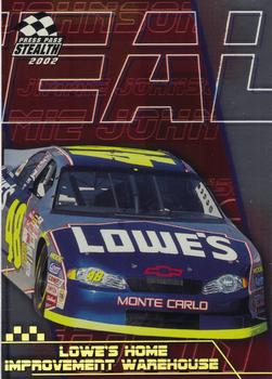 2002 Press Pass Stealth - Gold #P38 Jimmie Johnson's Car Front