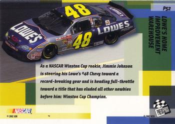 2002 Press Pass Stealth - Gold #P52 Jimmie Johnson's Car Back
