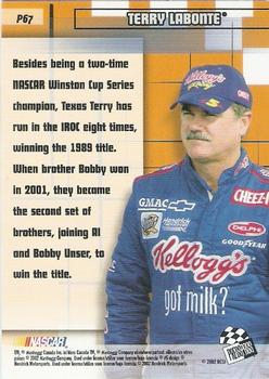 2002 Press Pass Stealth - Gold #P67 Terry Labonte Back