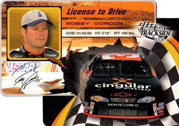 2002 Press Pass Trackside - License to Drive Die Cuts #LDP 10 Robby Gordon Front